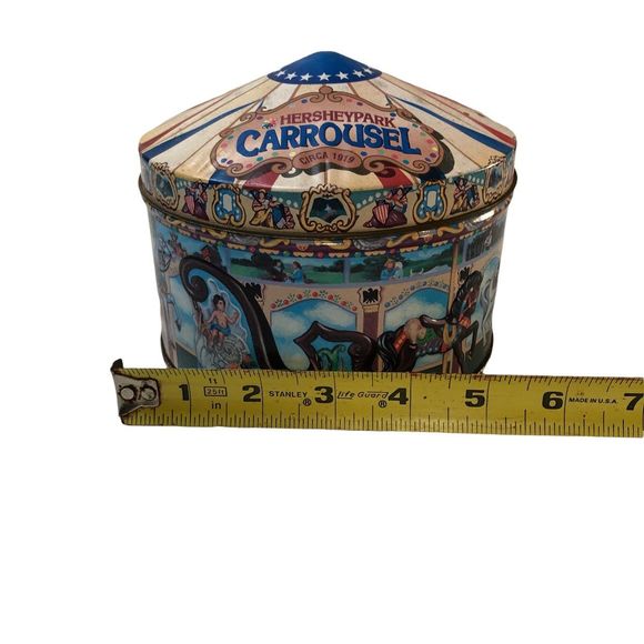 Vintage 1996 Hershey Park Carousel Collectible Tin, Hometown Series Cannister 13 - Picture 10 of 10